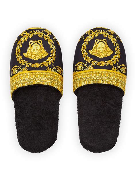 wear versace robe and slippers|Versace slippers for women.